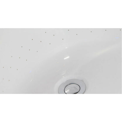 EAGO AM1900 74" White Free Standing Oval Air Bubble Bathtub