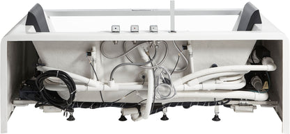 EAGO AM196ETL 6 ft Clear Rectangular Acrylic Whirlpool Bathtub for Two