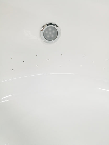 EAGO AM2130 66" Round Free Standing Acrylic Air Bubble Bathtub