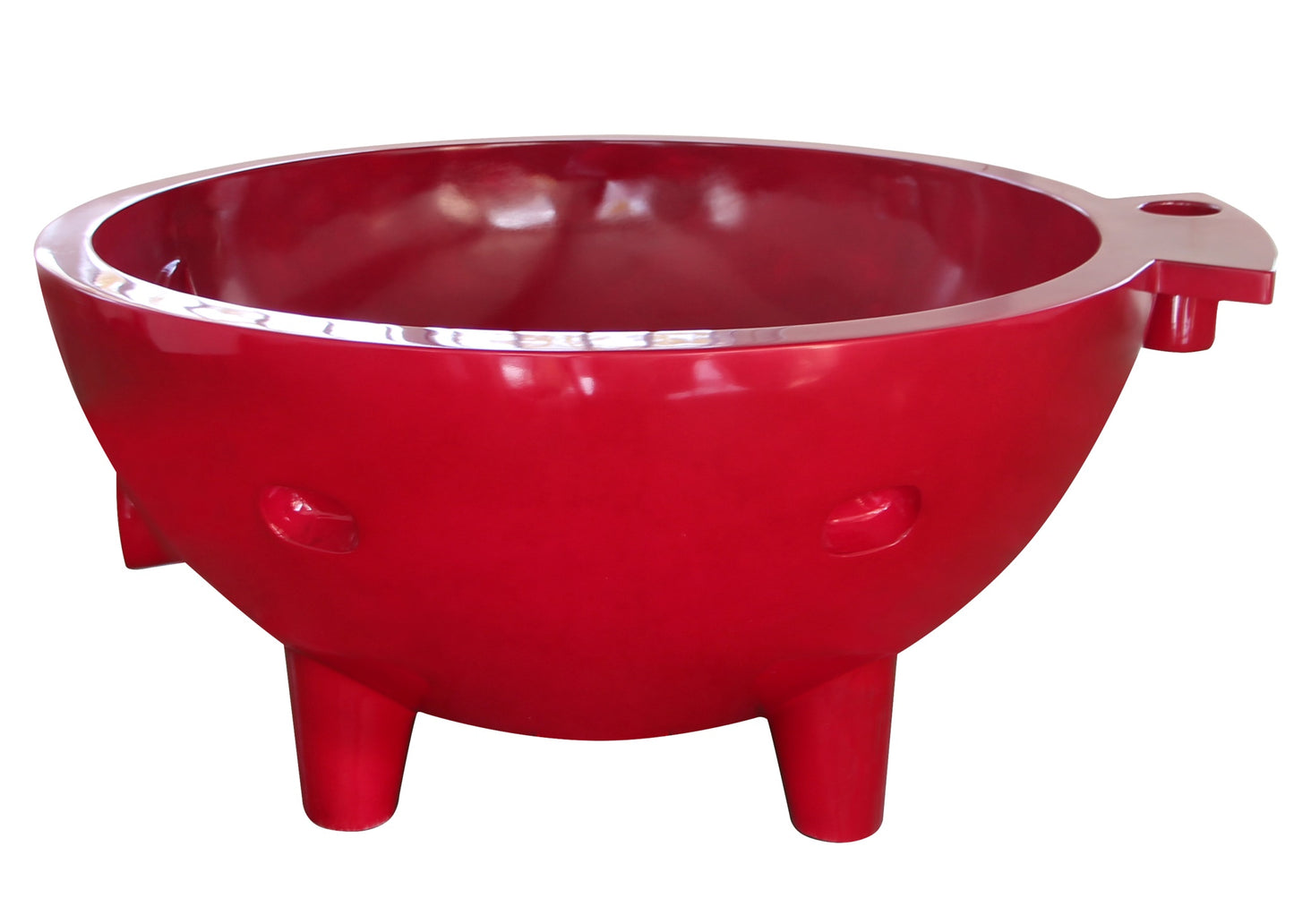 ALFI Brand Red Outdoor Wood-Burning Hot Tub - Luxe Tub Source